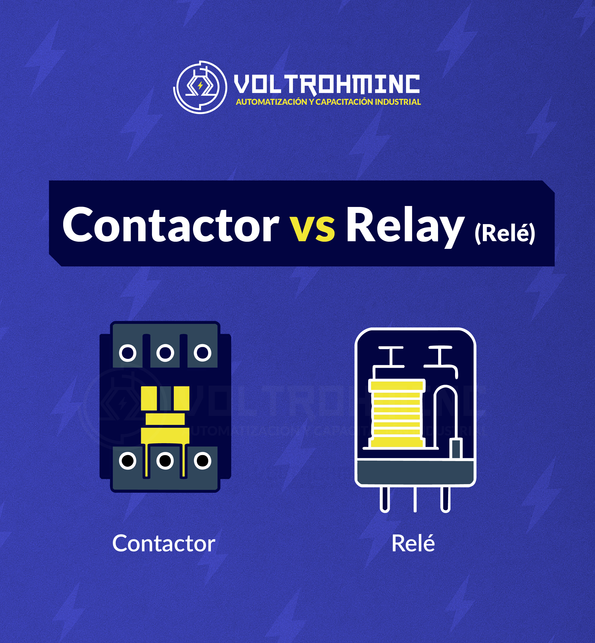 contactor vs rele imagen